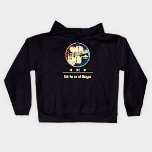 Girls and Boys on Guitar Kids Hoodie